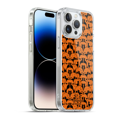 Episodic Drawing Spooky Patterns Pink Moth Soft Gel Case for Apple iPhone 14 Pro Max & MagSafe