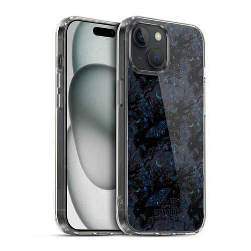 Episodic Drawing Spooky Patterns Witch Moth Soft Gel Case for Apple iPhone 15 & MagSafe