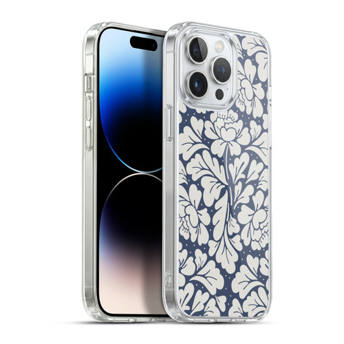Anis Illustration Graphics Baroque Blue Soft Gel Case for Apple iPhone 13 Pro Max & MagSafe