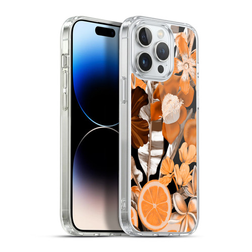 Anis Illustration Graphics Flower & Fruit Orange Soft Gel Case for Apple iPhone 13 Pro Max & MagSafe