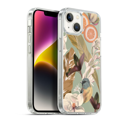 Anis Illustration Graphics New Tropical Pink Soft Gel Case for Apple iPhone 14 Plus & MagSafe