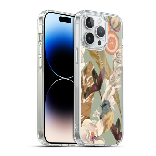 Anis Illustration Graphics New Tropical Pink Soft Gel Case for Apple iPhone 14 Pro Max & MagSafe