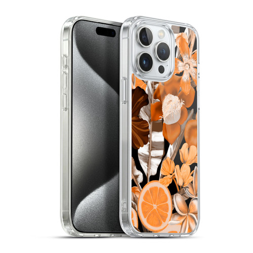 Anis Illustration Graphics Flower & Fruit Orange Soft Gel Case for Apple iPhone 15 Pro Max & MagSafe