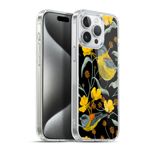 Anis Illustration Graphics Yellow Birds Soft Gel Case for Apple iPhone 15 Pro Max & MagSafe