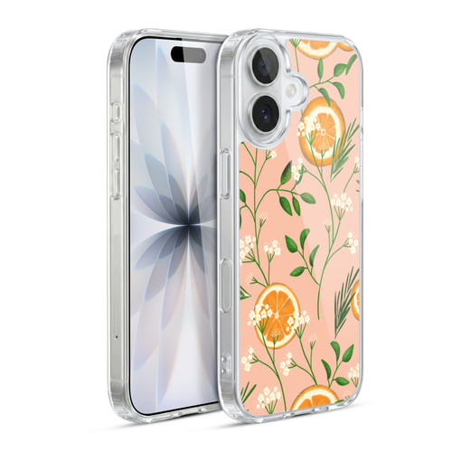 Anis Illustration Graphics Elderflower Orange Pastel Soft Gel Case for Apple iPhone 17