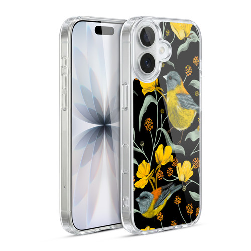 Anis Illustration Graphics Yellow Birds Soft Gel Case for Apple iPhone 17
