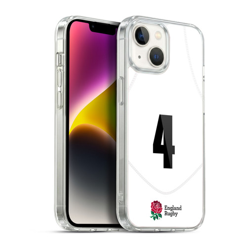 England Rugby Union 2020/21 Players Home Kit Position 4 Soft Gel Case for Apple iPhone 14