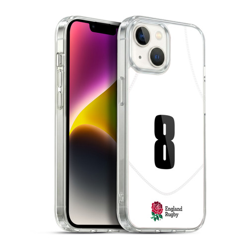 England Rugby Union 2020/21 Players Home Kit Position 8 Soft Gel Case for Apple iPhone 14