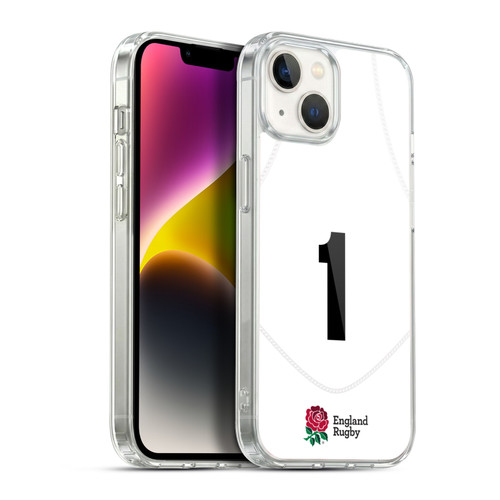 England Rugby Union 2020/21 Players Home Kit Position 1 Soft Gel Case for Apple iPhone 14 Plus & MagSafe