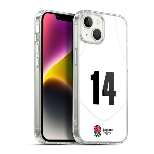 England Rugby Union 2020/21 Players Home Kit Position 14 Soft Gel Case for Apple iPhone 14 Plus & MagSafe
