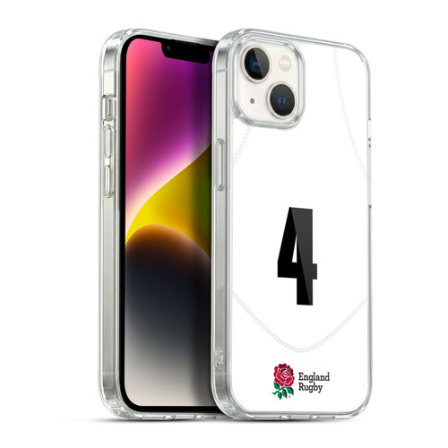 England Rugby Union 2020/21 Players Home Kit Position 4 Soft Gel Case for Apple iPhone 14 Plus & MagSafe