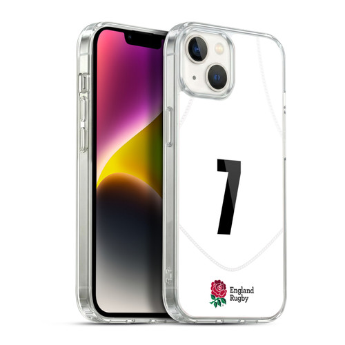 England Rugby Union 2020/21 Players Home Kit Position 7 Soft Gel Case for Apple iPhone 14 Plus & MagSafe