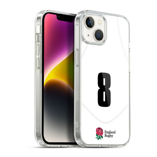 England Rugby Union 2020/21 Players Home Kit Position 8 Soft Gel Case for Apple iPhone 14 Plus & MagSafe