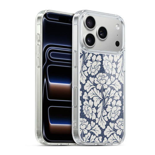 Anis Illustration Graphics Baroque Blue Soft Gel Case for Apple iPhone 17 Pro