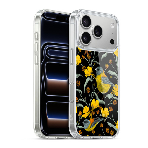 Anis Illustration Graphics Yellow Birds Soft Gel Case for Apple iPhone 17 Pro