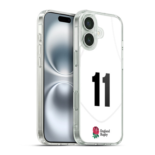 England Rugby Union 2020/21 Players Home Kit Position 11 Soft Gel Case for Apple iPhone 16 Plus & MagSafe