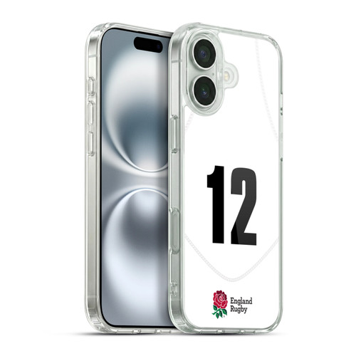 England Rugby Union 2020/21 Players Home Kit Position 12 Soft Gel Case for Apple iPhone 16 Plus & MagSafe