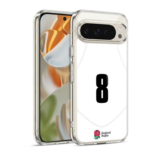 England Rugby Union 2020/21 Players Home Kit Position 8 Soft Gel Case for Google Pixel 9 / Pixel 9 Pro