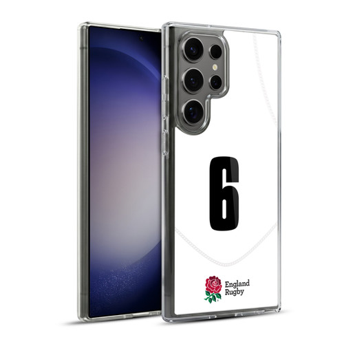 England Rugby Union 2020/21 Players Home Kit Position 6 Soft Gel Case for Samsung Galaxy S23 Ultra 5G & MagSafe