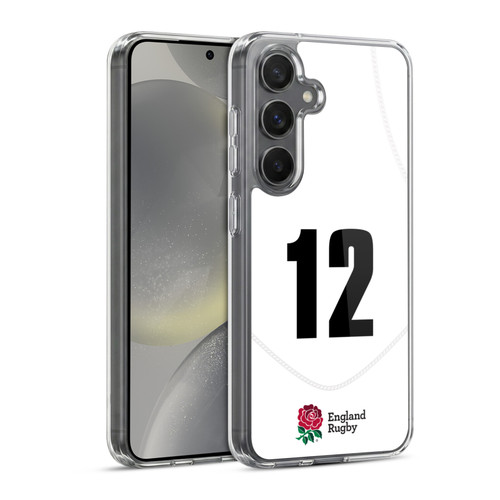 England Rugby Union 2020/21 Players Home Kit Position 12 Soft Gel Case for Samsung Galaxy S24 5G & MagSafe