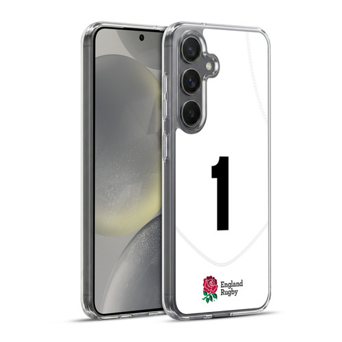 England Rugby Union 2020/21 Players Home Kit Position 1 Soft Gel Case for Samsung Galaxy S24+ 5G & MagSafe