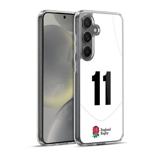 England Rugby Union 2020/21 Players Home Kit Position 11 Soft Gel Case for Samsung Galaxy S24+ 5G & MagSafe