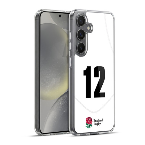 England Rugby Union 2020/21 Players Home Kit Position 12 Soft Gel Case for Samsung Galaxy S24+ 5G & MagSafe