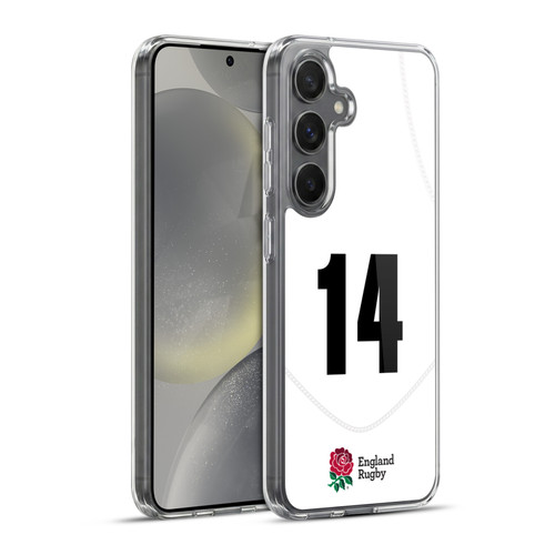 England Rugby Union 2020/21 Players Home Kit Position 14 Soft Gel Case for Samsung Galaxy S24+ 5G & MagSafe