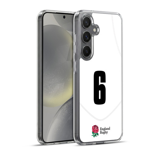 England Rugby Union 2020/21 Players Home Kit Position 6 Soft Gel Case for Samsung Galaxy S24+ 5G & MagSafe