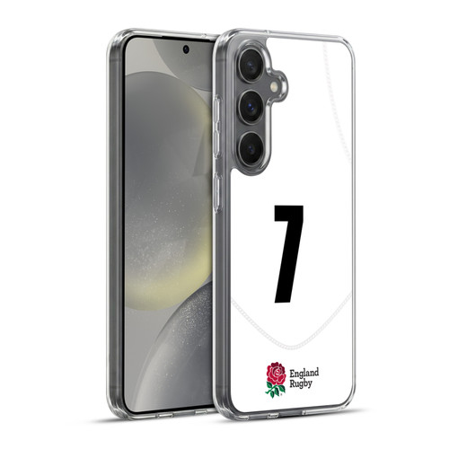 England Rugby Union 2020/21 Players Home Kit Position 7 Soft Gel Case for Samsung Galaxy S24+ 5G & MagSafe