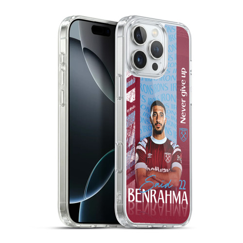 West Ham United FC 2022/23 First Team Saïd Benrahma Soft Gel Case for Apple iPhone 16 Pro Max & MagSafe