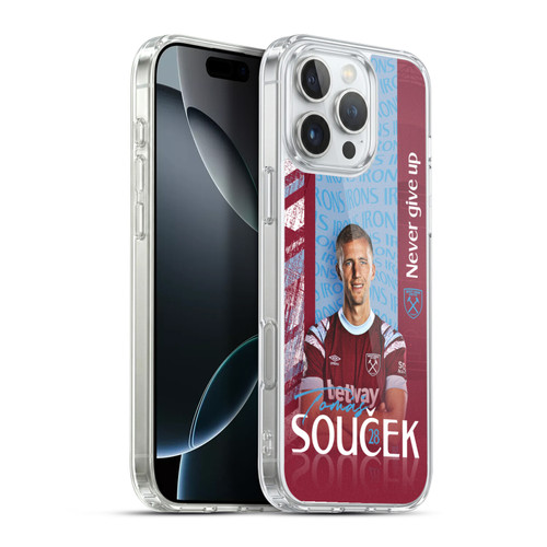 West Ham United FC 2022/23 First Team Tomas Soucek Soft Gel Case for Apple iPhone 16 Pro Max & MagSafe