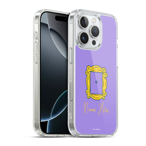 Custom Customised Personalised Friends TV Show Art Peephole And Print Name Soft Gel Case for Apple iPhone 16 Pro & MagSafe