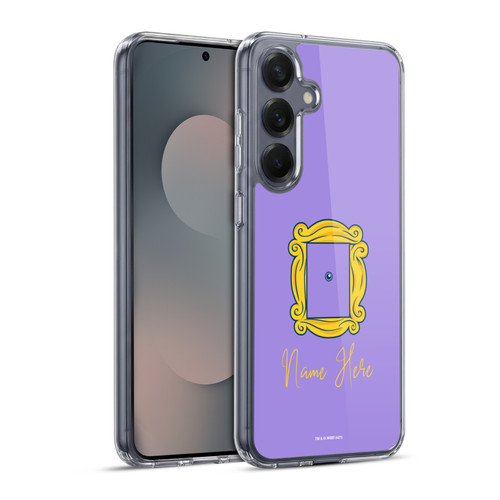 Custom Customised Personalised Friends TV Show Art Peephole And Print Name Soft Gel Case for Samsung Galaxy S25+ & MagSafe