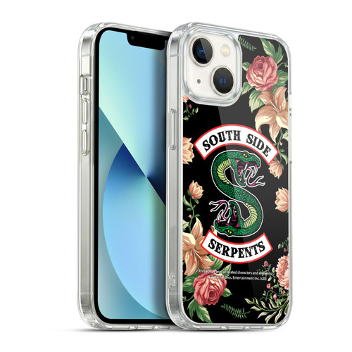 Riverdale South Side Serpents Floral Print Logo Soft Gel Case for Apple iPhone 13