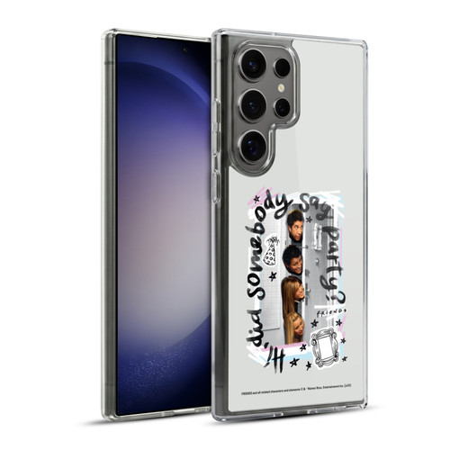 Friends TV Show Doodle Art Somebody Say Party Soft Gel Case for Samsung Galaxy S23 Ultra 5G & MagSafe