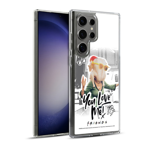 Friends TV Show Doodle Art You Love Me Soft Gel Case for Samsung Galaxy S23 Ultra 5G & MagSafe