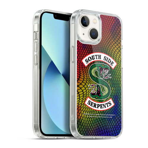 Riverdale South Side Serpents Snake Skin Print Logo Soft Gel Case for Apple iPhone 13