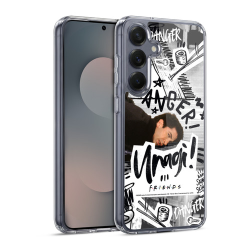 Friends TV Show Doodle Art Ross Unagi Soft Gel Case for Samsung Galaxy S25 & MagSafe