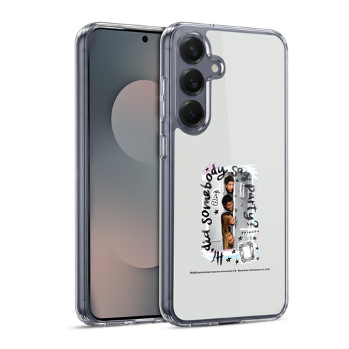 Friends TV Show Doodle Art Somebody Say Party Soft Gel Case for Samsung Galaxy S25 & MagSafe