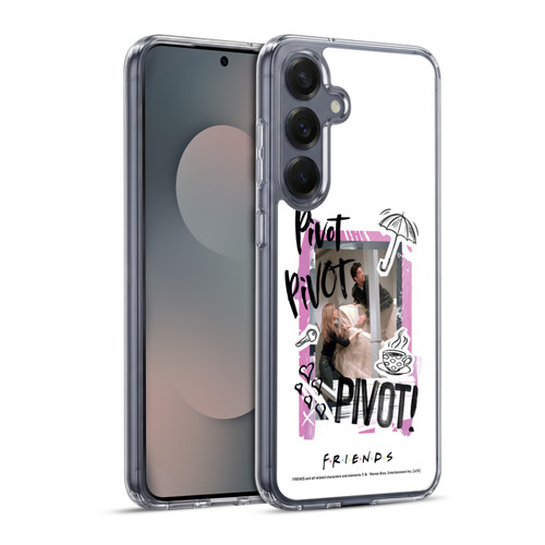Friends TV Show Doodle Art Pivot Soft Gel Case for Samsung Galaxy S25+ & MagSafe