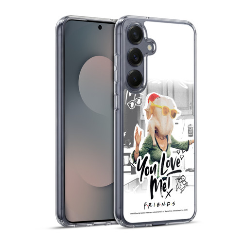 Friends TV Show Doodle Art You Love Me Soft Gel Case for Samsung Galaxy S25+ & MagSafe