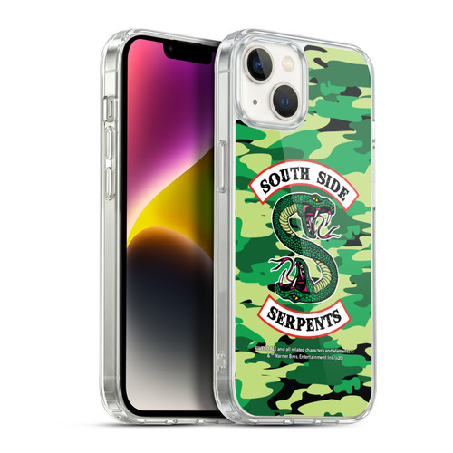 Riverdale South Side Serpents Camouflage Logo Soft Gel Case for Apple iPhone 14 Plus & MagSafe