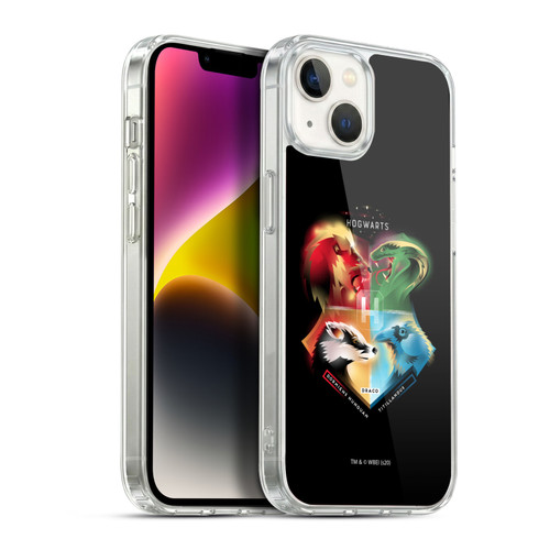 Harry Potter Deathly Hallows XIX Hogwarts Soft Gel Case for Apple iPhone 14 Plus & MagSafe
