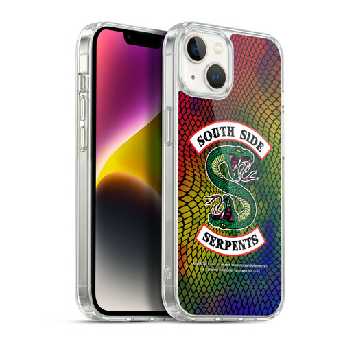 Riverdale South Side Serpents Snake Skin Print Logo Soft Gel Case for Apple iPhone 14 Plus & MagSafe