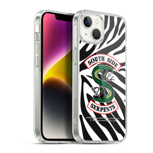Riverdale South Side Serpents Zebra Logo Soft Gel Case for Apple iPhone 14 Plus & MagSafe