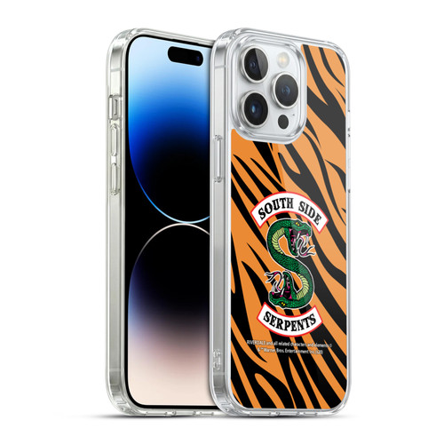Riverdale South Side Serpents Tiger Print Logo Soft Gel Case for Apple iPhone 14 Pro Max & MagSafe