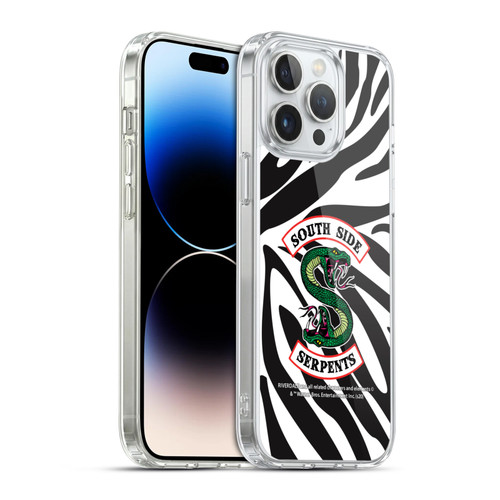 Riverdale South Side Serpents Zebra Logo Soft Gel Case for Apple iPhone 14 Pro Max & MagSafe