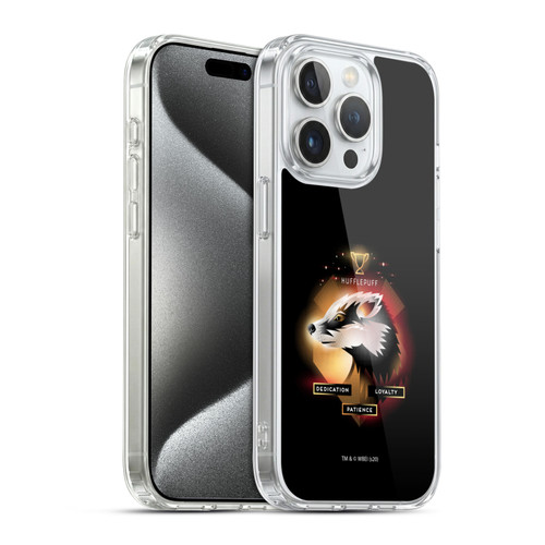 Harry Potter Deathly Hallows XIX Hufflepuff Soft Gel Case for Apple iPhone 15 Pro & MagSafe