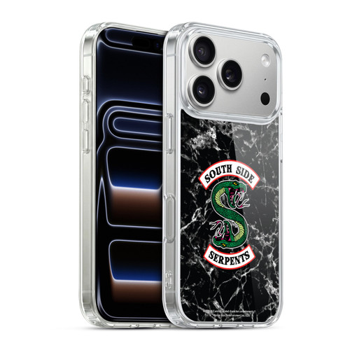 Riverdale South Side Serpents Black And White Marble Logo Soft Gel Case for Apple iPhone 17 Pro